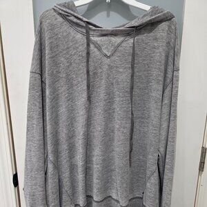 Marika Gray Lightweight Hooded Sweatshirt – Size XXL – Soft Activewear Pullover